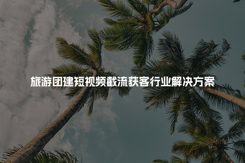 旅游团建短视频截流获客行业解决方案
