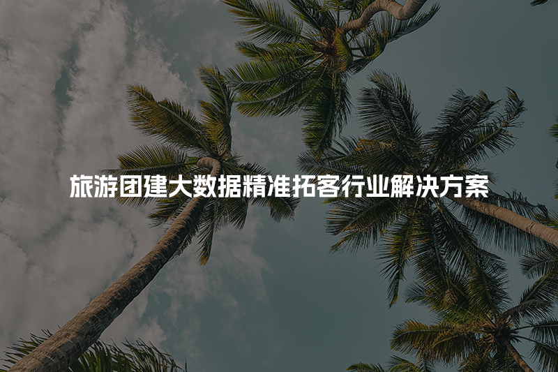旅游团建大数据精准拓客行业解决方案