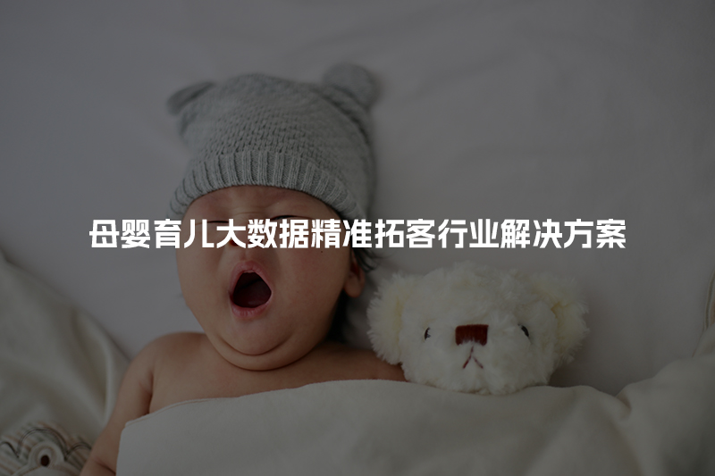 母婴育儿大数据精准拓客行业解决方案