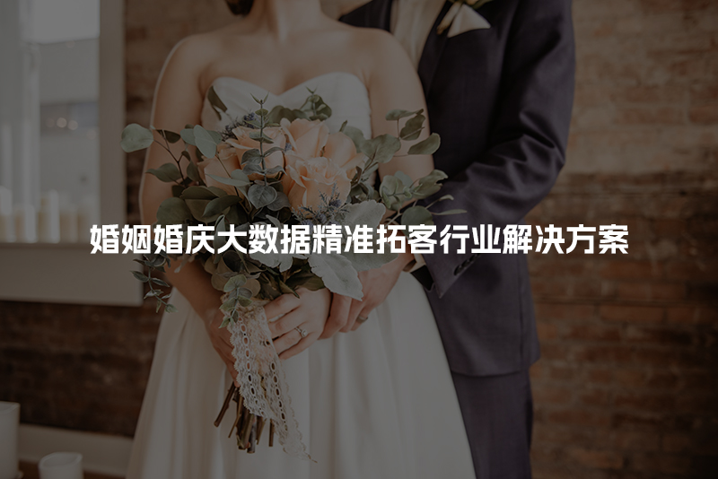 婚姻婚庆大数据精准拓客行业解决方案